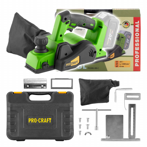 Aku hoblík Procraft PE20BL (bez baterie a nabíječky) | PE20BLbb